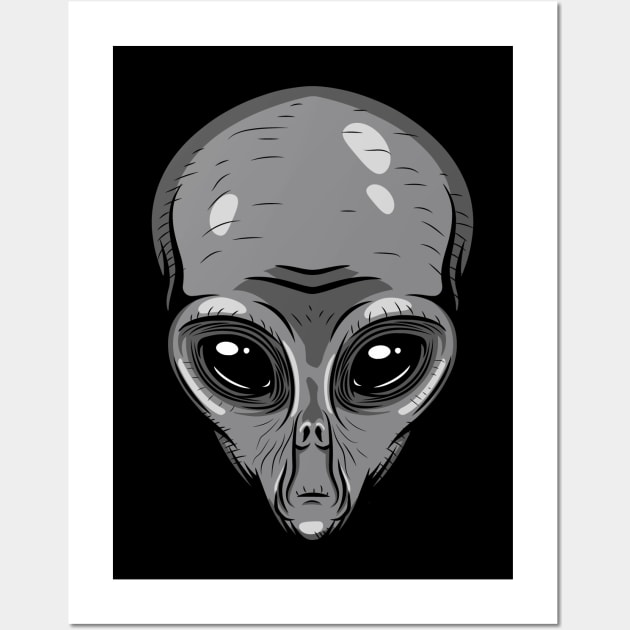 Gray Alien Wall Art by triggerleo